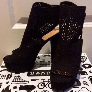 Bamboo black heels